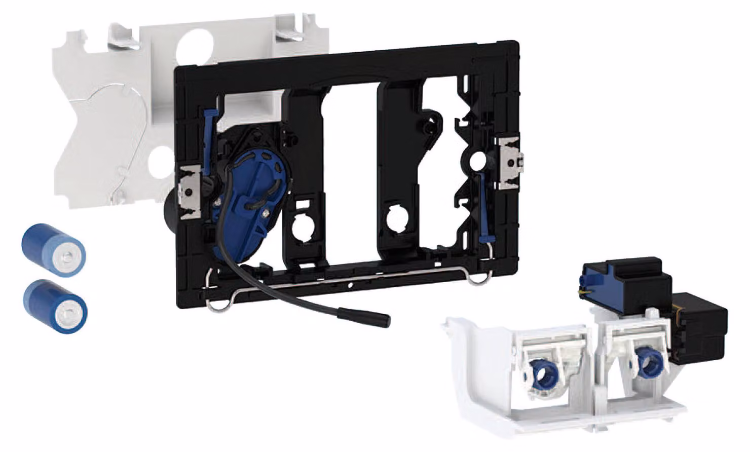 Geberit HS05 rinçage hygiénique, pour la chasse d'eau encastrée Sigma 12 cm, alimentation par batterie, 116.110.00.6, 116.110.00.6