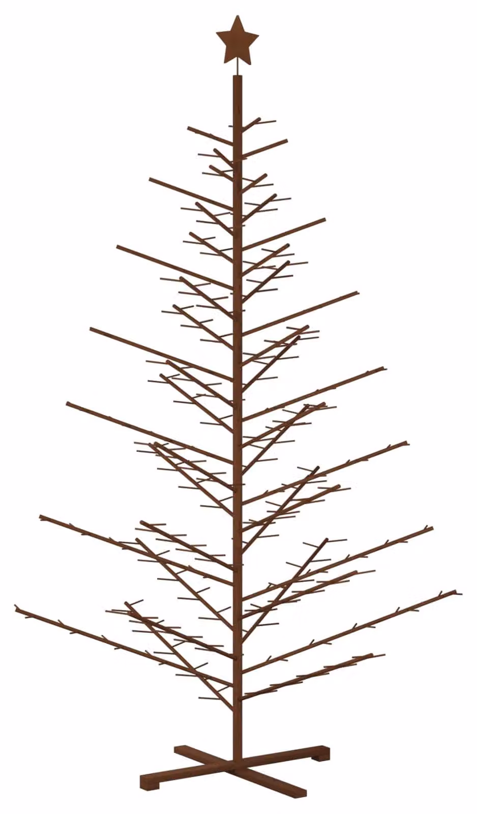 Albero di Natale in legno, altezza 240 cm, realizzato in bambù e legno massello di pino