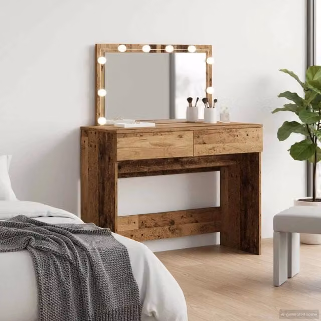 Tavolo da Trucco Legno vecchio 100 x 40 x 120 cm 868860