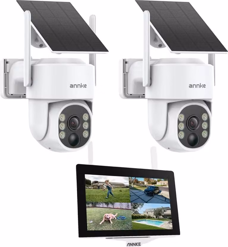 Sistema di telecamere di sicurezza wireless, touchscreen IPS da 7", alta risoluzione 4MP, audio bidirezionale