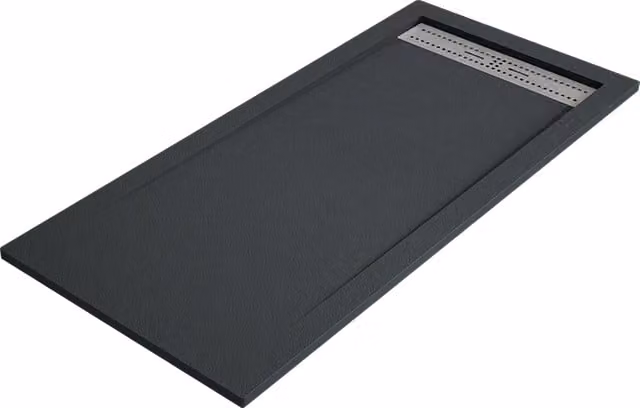 Piatto doccia BIDAI 80x140 cm Grafite griglia in acciaio