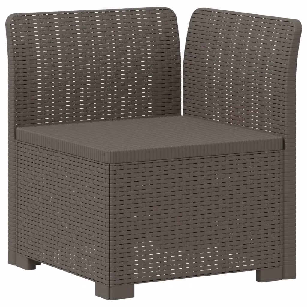 Divano da giardino singolo vidaXL in rattan effetto moderno colore grigio chiaro – 2