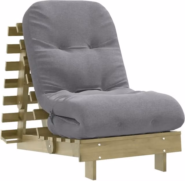 Divano letto | Sof¨¤ letto | Letto singolo Futon con Materasso 60x206x11cm Pino Impregnato
