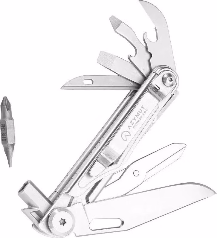 AZYMUT Giewon EDC Multitool - 8 tools + holster