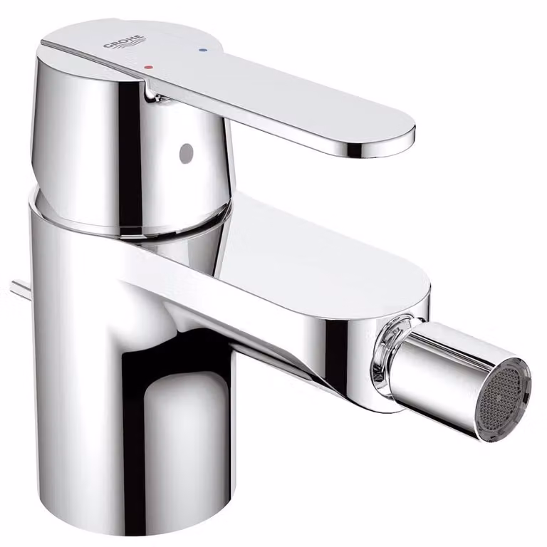 Rubinetto per bidet con sistema di scarico a tappo a pressione, montaggio a parete, attacco S 123 mm, colore nero