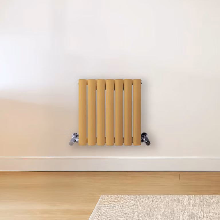 Radiatore di Design Orizzontale Giallo (Autumn Giallo) - 400mm x 413mm - Pannello Doppio  - Revive