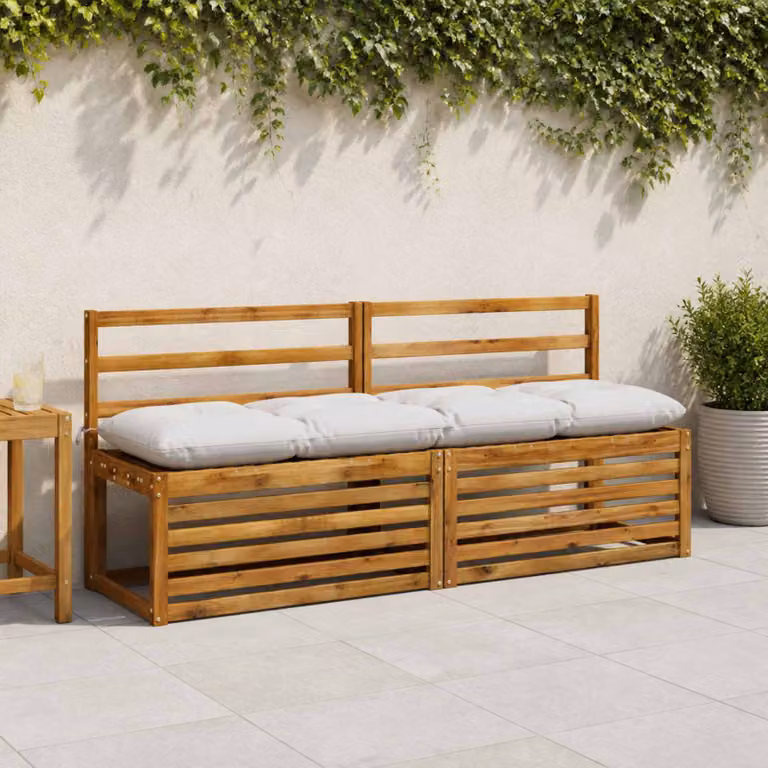 vidaXL Cuscino per panchina VIANEN 100% Poliestere Bianco