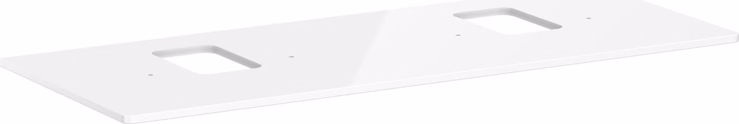 hansgrohe Xelu Q Console avec 2 découpes, 1360x550, pour vasque à poser, avec trou pour robinet, 54125050, 54125050