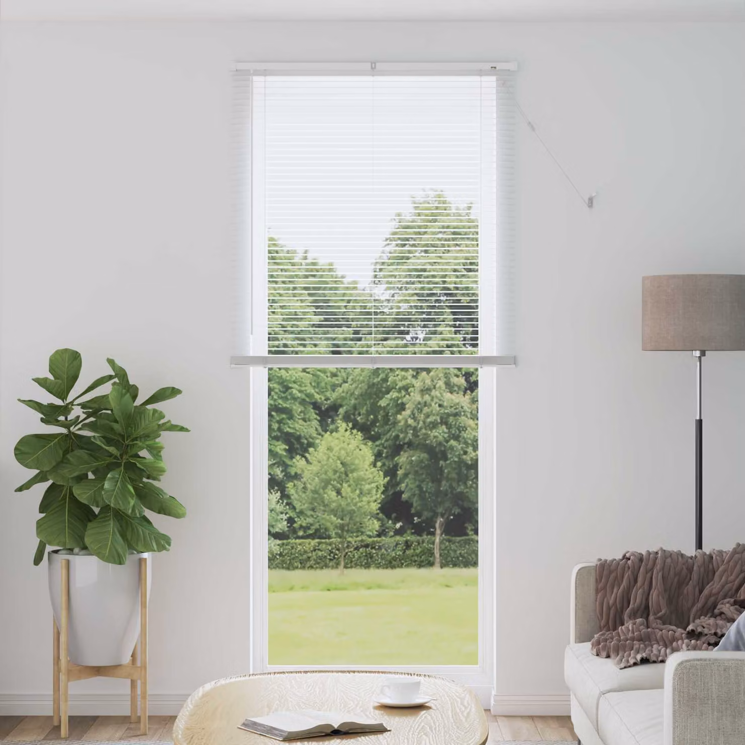 Tenda Veneziana vidaXL in PVC Bianco L: 80 cm, H: 213 cm