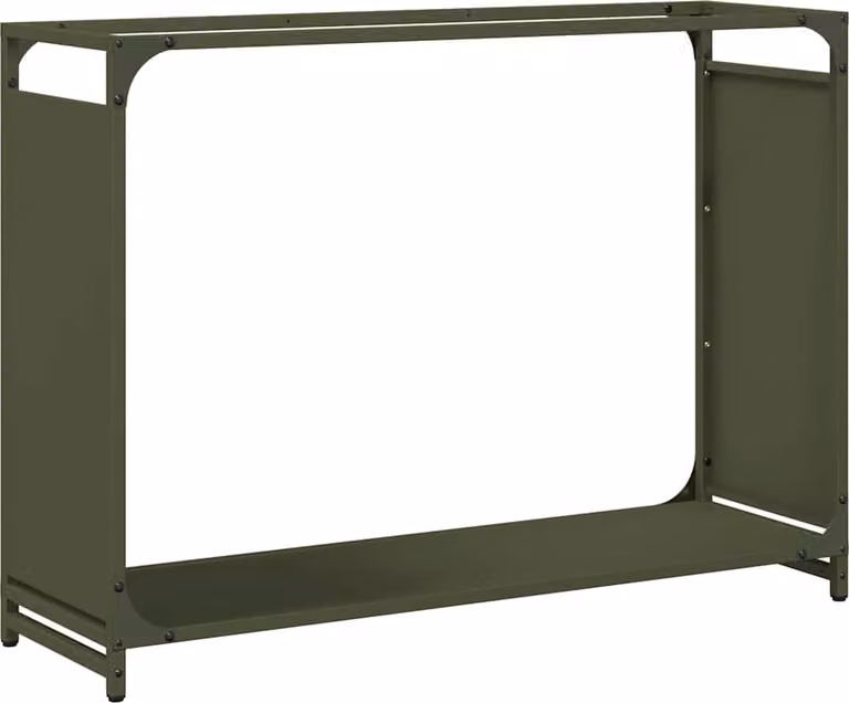 Rastrelliera per Legna da Ardere Verde Oliva 90x28x65 cm