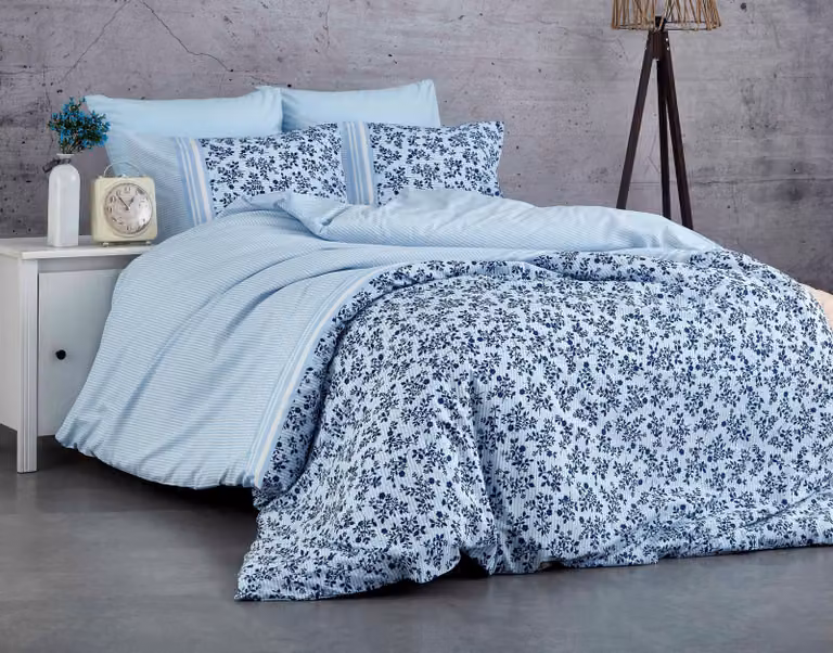 L'Essentiel Linge de Maison, Adal- PRL9241, blu, piumino, 100% cotone ranforce