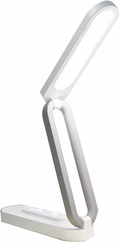 Illuminazione da ufficio compatta – Alimentazione a batteria e possibilità di ricarica. Strisce LED flessibili e portatili – 3 livelli di luminosità. Lampada da scrivania piccola e dimmerabile, ideale per l'ufficio – colore bianco