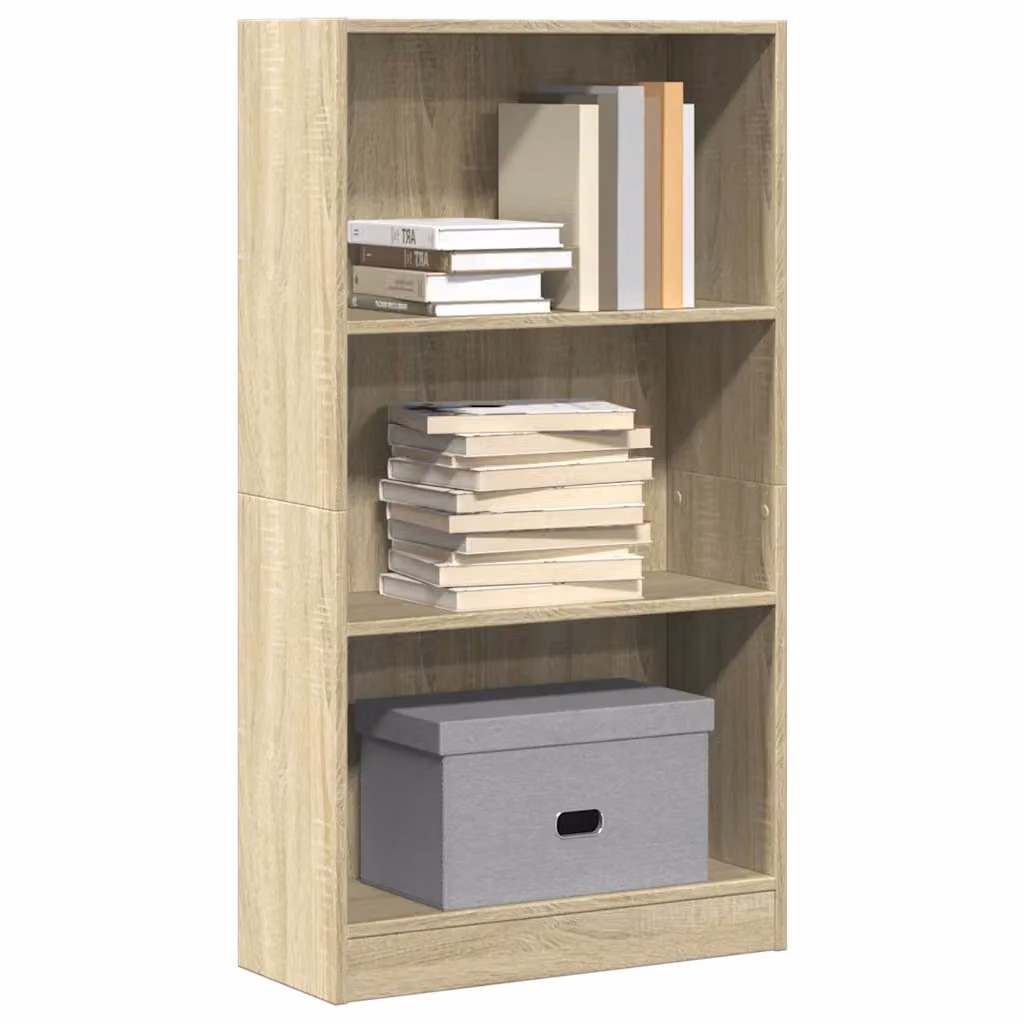 Libreria da parete moderna vidaXL in legno MDF color rovere, L: 60 cm, P: 24 cm, H: 109 cm