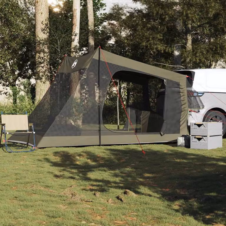 Tenda per auto vidaXL per 2 persone verde oliva impermeabile in poliestere