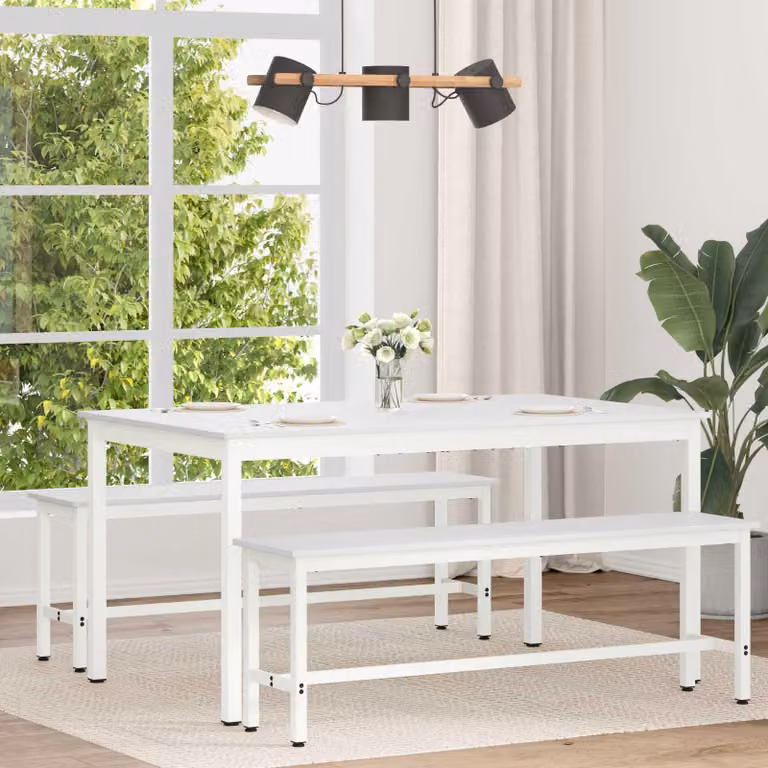 Maison Exclusive - Tavolo da pranzo bianco 150 x 90 x 75 cm Legno di pino massiccio