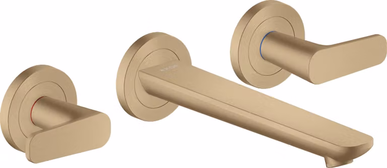 hansgrohe AXOR Citterio C robinetterie de lavabo 3 trous encastrée pour montage mural, bec 195mm, 49070140, 49070140