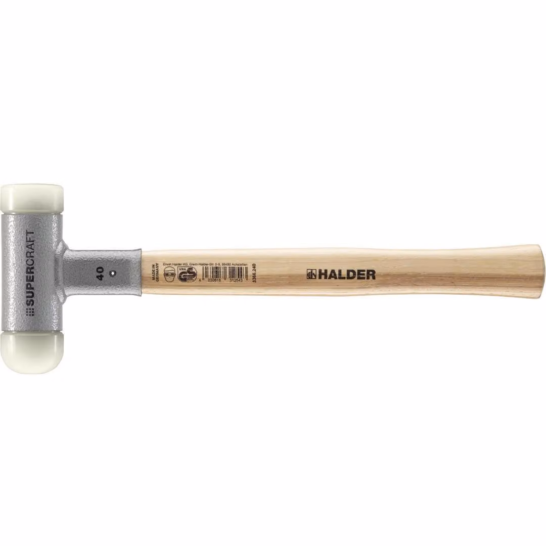 Martello da scalpellino SUPERCRAFT 40 mm con testa smussata, antirimbalzo HALDER | 4030618312543