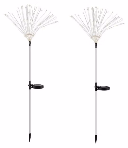 Verk 12394: Lampade da giardino solari a LED con sensore crepuscolare, altezza 70 cm, confezione da 2 pezzi