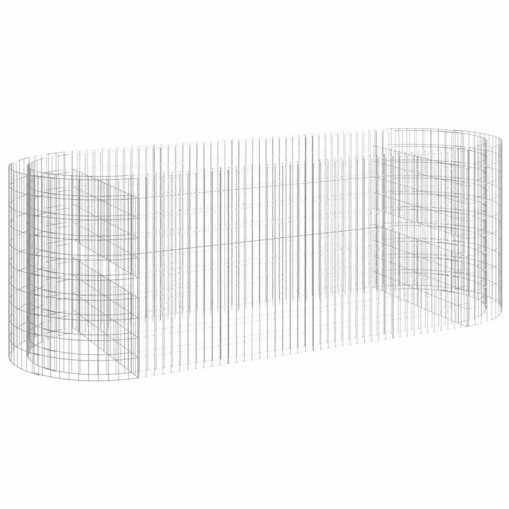 Gabbione con Letto Rialzato vidaxl in Acciaio Zincato Argento L/P/H: 300 x 100 x 100 cm – 2