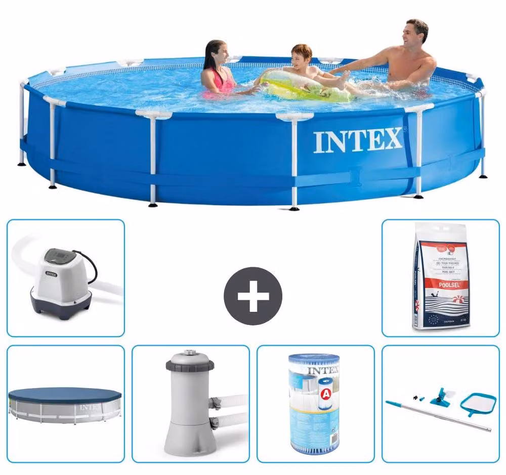 Piscina fuori terra a struttura - 366x76 cm - 7 pezzi - Modello S31566