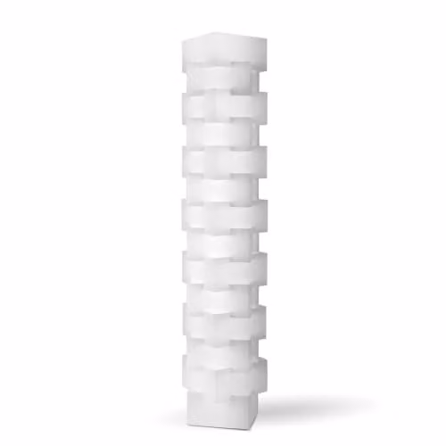 Piantana Moderna Polilux ® Bianco E Metallo 3 Luci E27