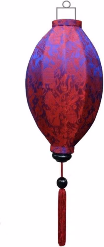 Lampada a sospensione in bambù con decorazioni asiatiche e illuminazione a LED