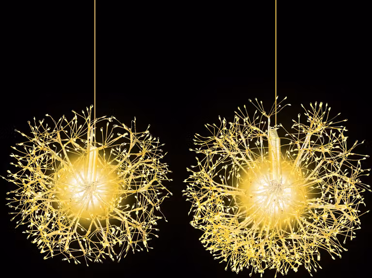 COSTWAY 2pcs palla luminosa di Natale Ø44/54cm da appendere, palla decorativa a LED, palla di Natale, decorazione natalizia, illuminazione natalizia