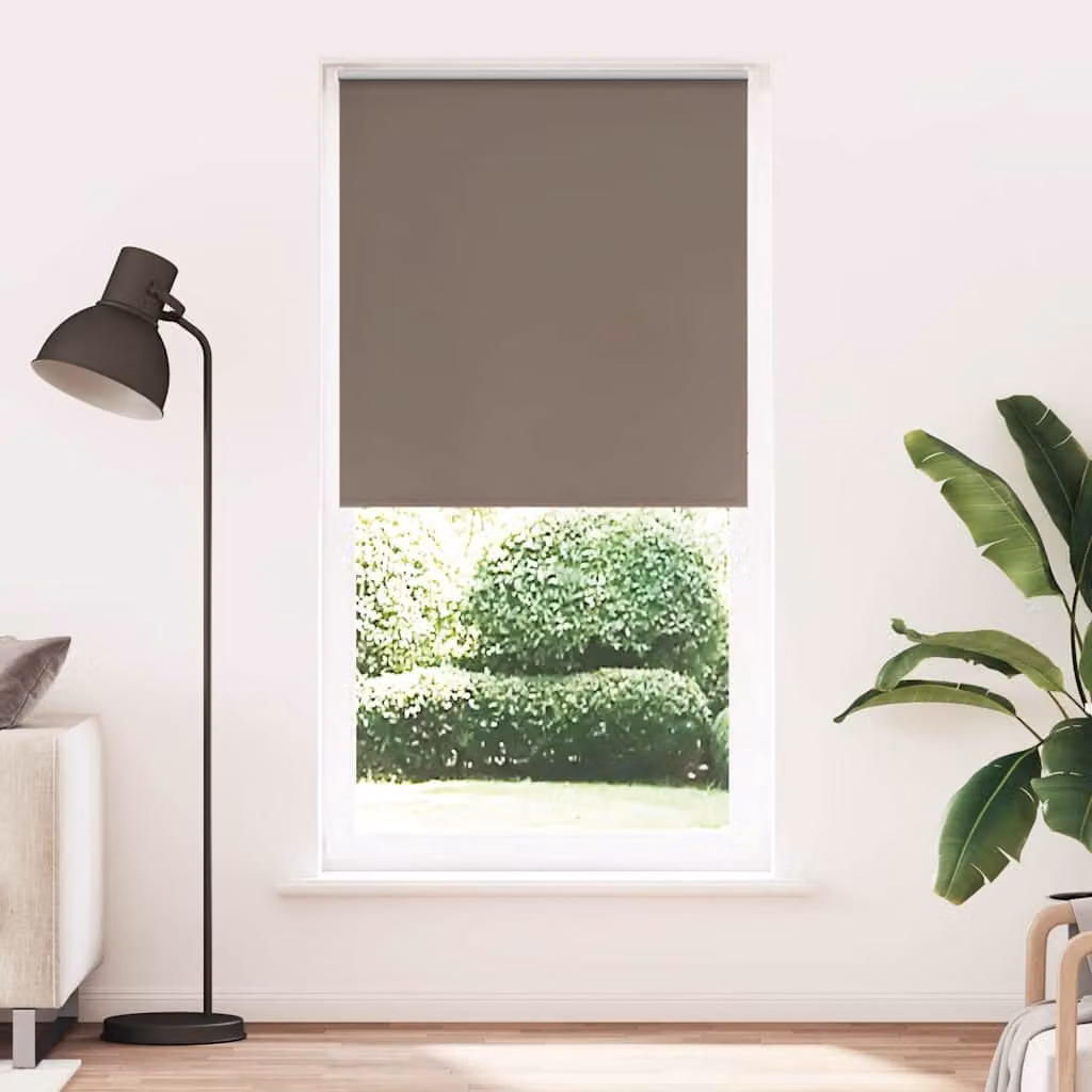 vidaXL Tenda a Rullo Oscurante in Poliestere Marrone L/P/H: 95 x 230 cm
