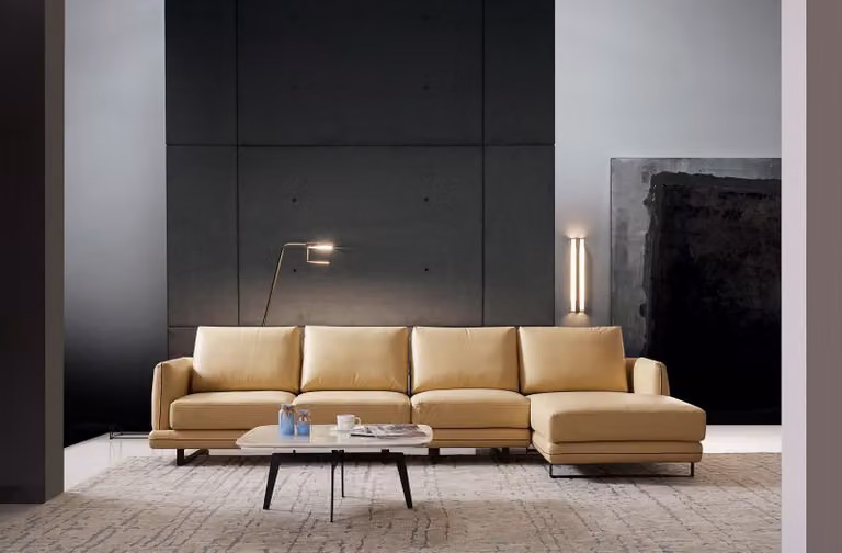 Leder Sofa Couch Eck Sitz Garnitur Wohn Zimmer Landschaft L-Form Luxus Polster