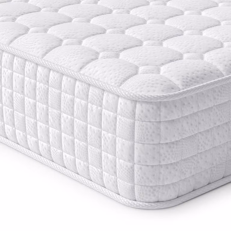 Materasso a molle insacchettate, 80x200 cm, rigidità media (H3), 7 zone, altezza 24 cm, colore bianco