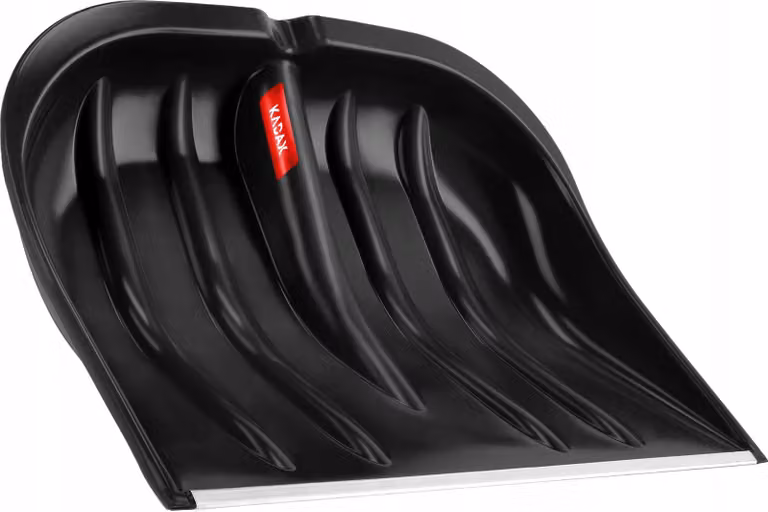 Pala da neve KADAX "Rilhac", vanga da neve senza manico con bordo in alluminio, nero, larghezza 49 cm,