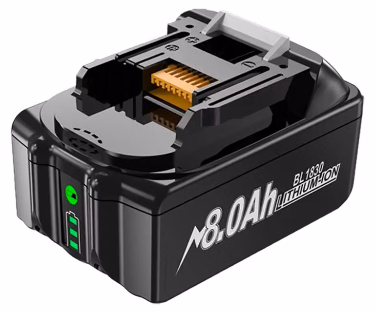 Batteria di ricambio da 18V - Batteria agli ioni di litio BL1830 - 8000mAh, 8,0Ah, alta capacità - Compatibile con gli utensili BL1815, BL1840, BL1860 - Confezione da 1 pezzo