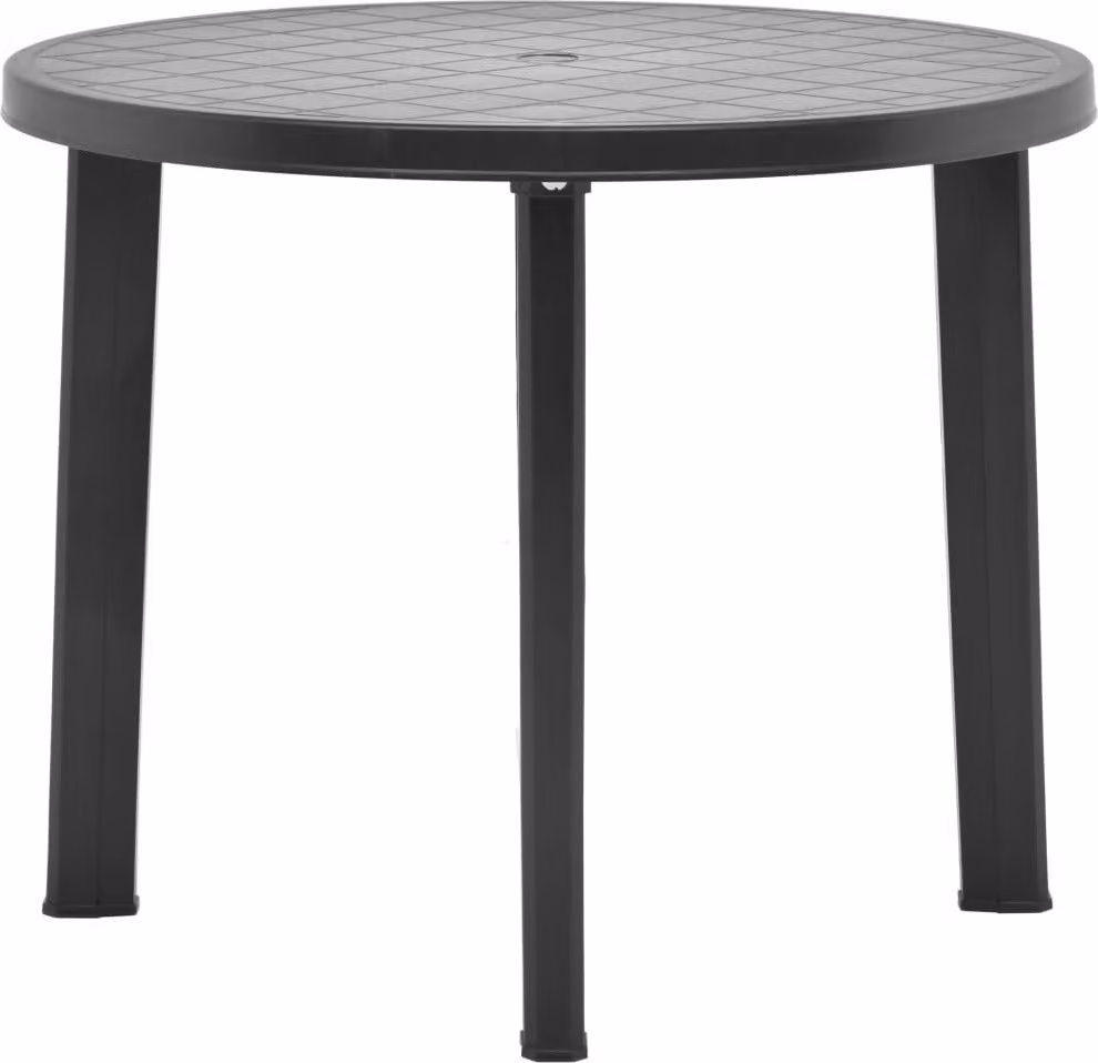 The Living Store tavolo da giardino antracite 89 cm in plastica