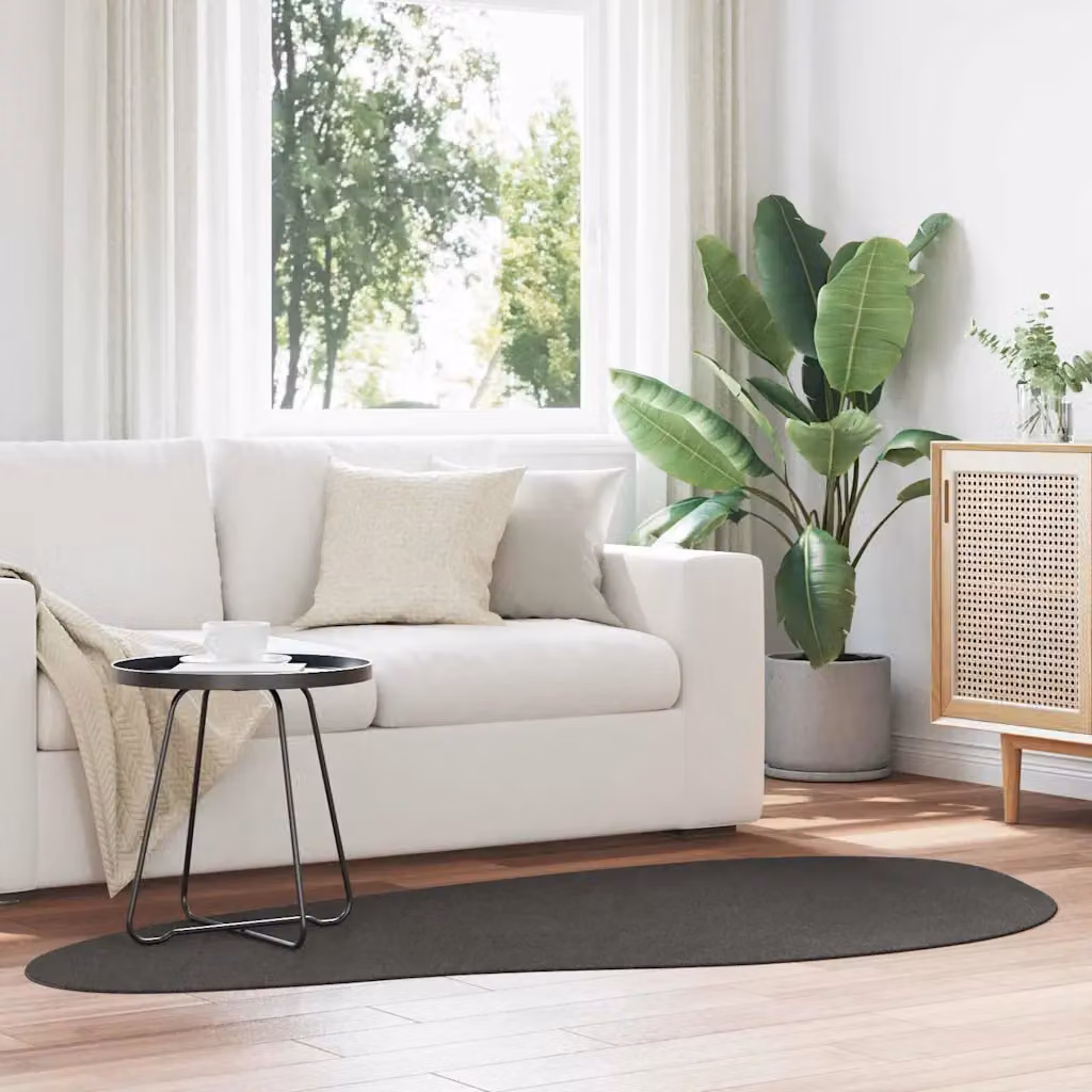 Tappeto moderno vidaXL HUARTE Antracite in poliestere, L 100 cm x P 200 cm