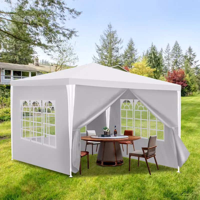 Jopassy gazebo campeggio festa matrimonio tenda giardino gazebo PE telone 3x3m bianco