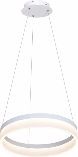 Lampada a sospensione LED Milagro Ring bianca con diametro di 40 cm, 24W e luce bianca fredda 4000K