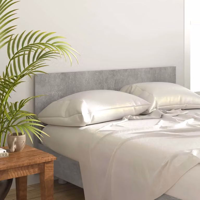 Testiera Letto vidaXL in Legno Multistrato Grigio Cemento, L: 160 cm, H: 80 cm, P: 1,5 cm