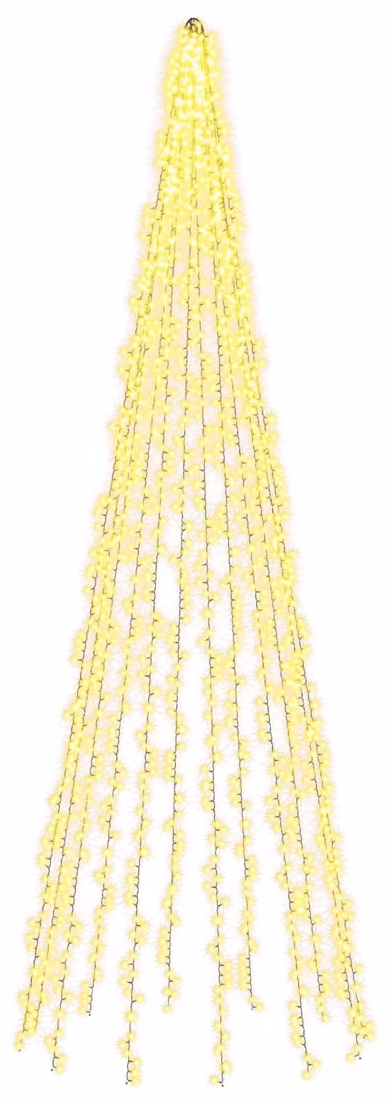 Luci natalizie con 12 LED, 1608 LED, luce bianca calda