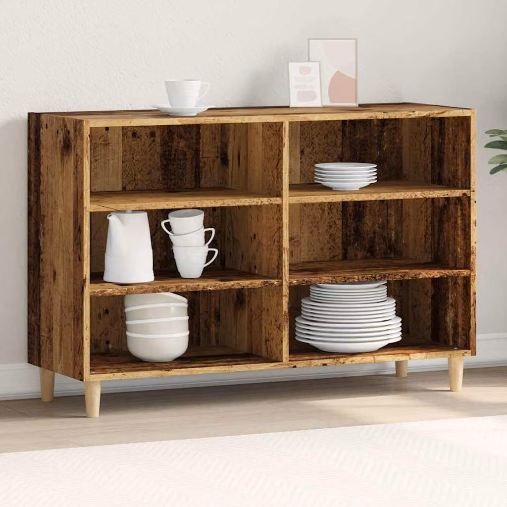 Credenza in stile scandinavo vidaXL in legno color marrone L: 103,5 cm, P: 35 cm, H: 70 cm