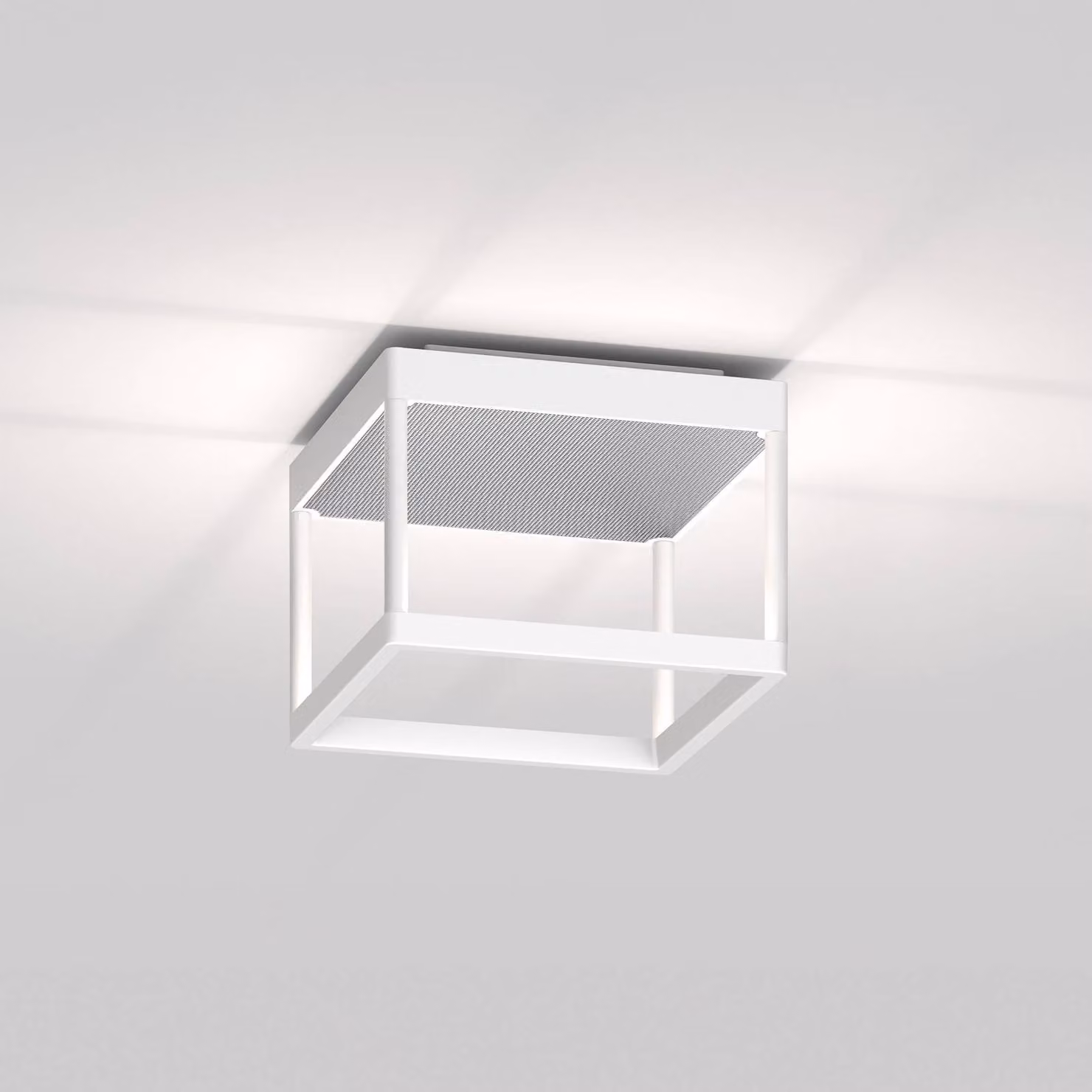 Serien Lighting Plafoniera a LED Reflex 2 S, dimmerabile, Bianco / Opale, Soggiorno / Sala da pranzo, Alluminio, Design, Plafoniera LED
