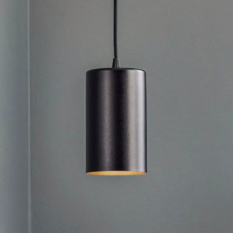 Lampada a sospensione ZW Tube TEMAR LIGHTING, dimmerabile, Nero, Soggiorno / Sala da pranzo, Metallo, Moderno, Lampada a sospensione