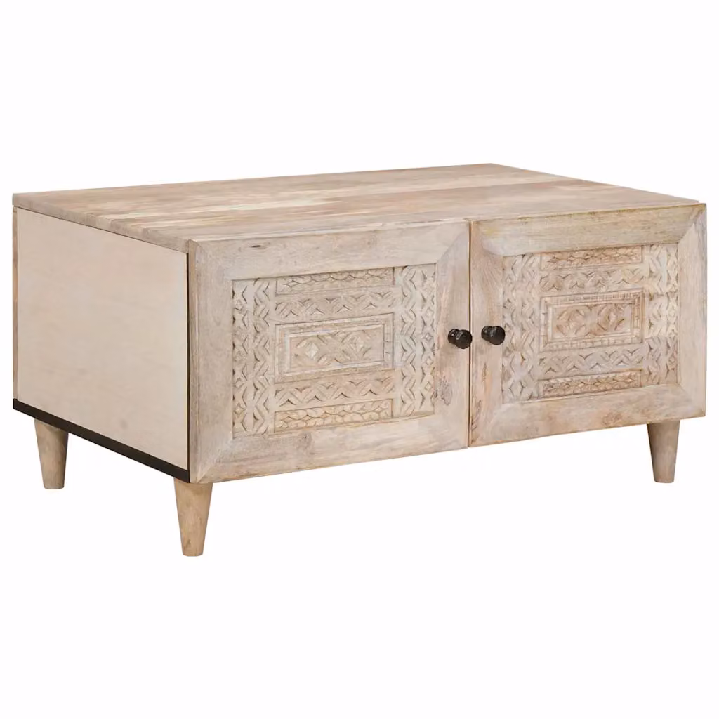Tavolino da salotto moderno vidaXL in legno bianco L: 80 cm, P: 54 cm, H: 40 cm