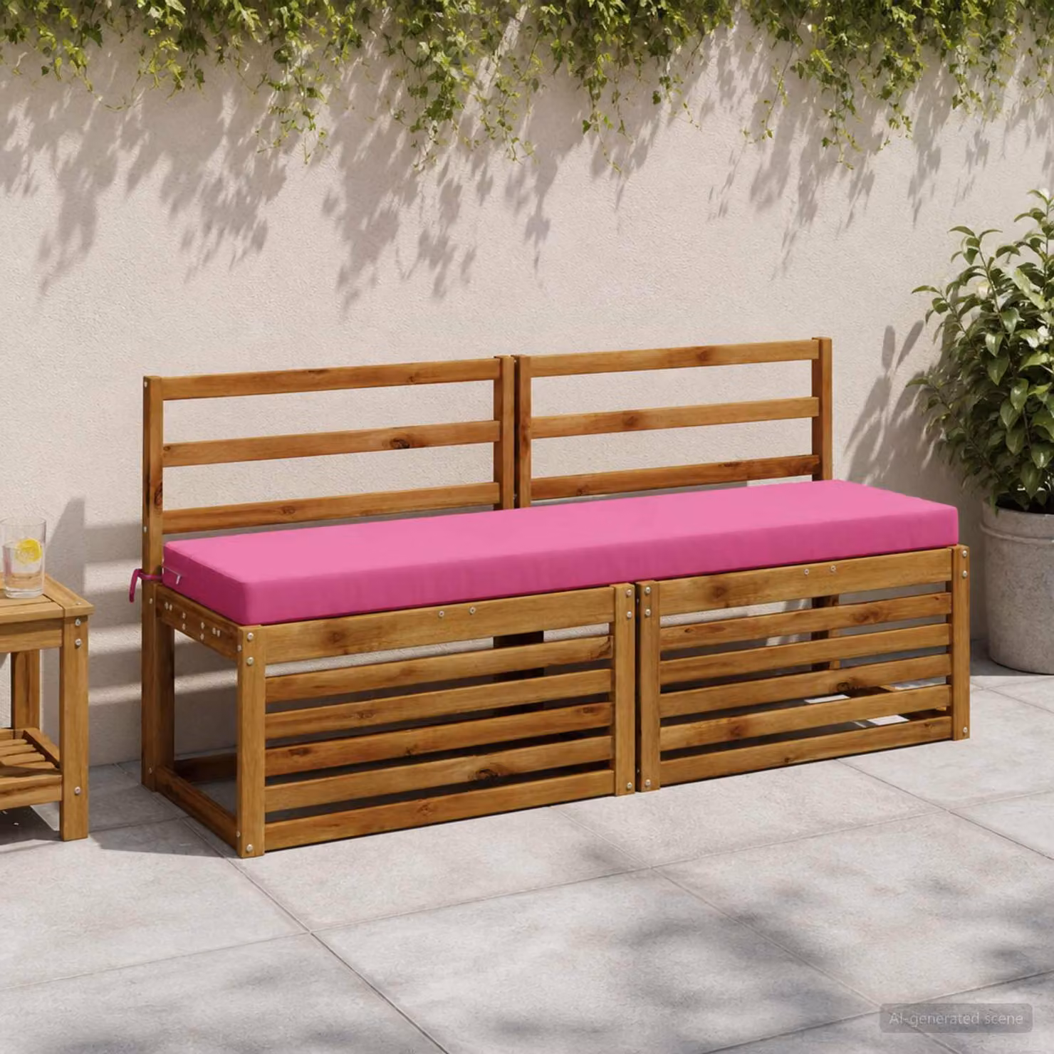 vidaXL Cuscino per panchina SOEST Rosa, 140 x 40 x 8 cm