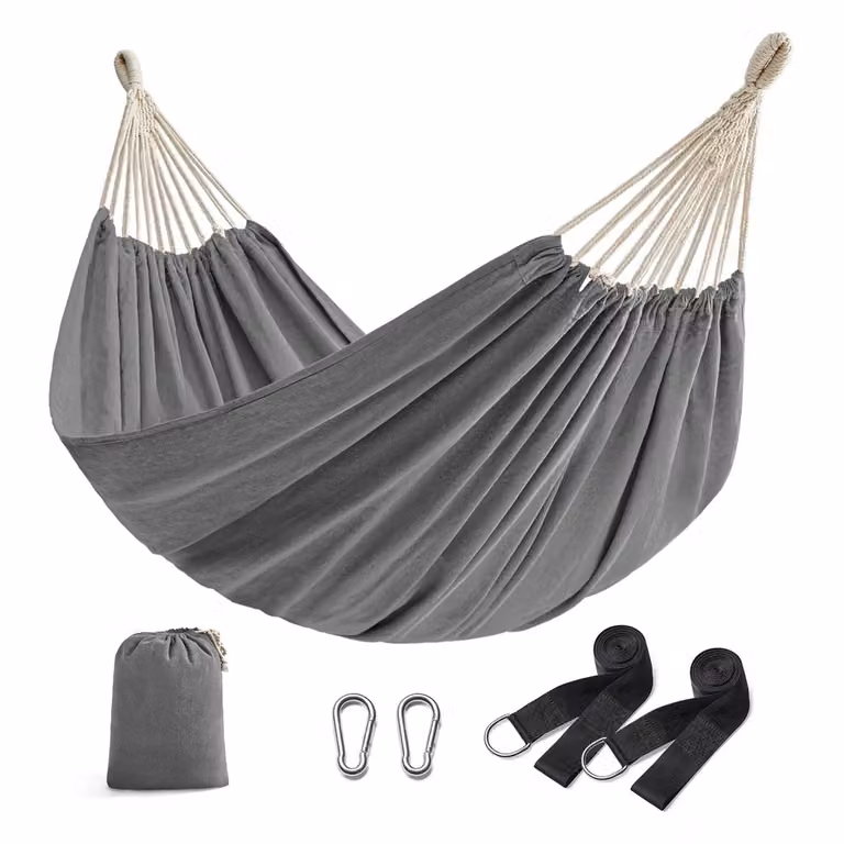 Amaca in Cotone Portatile, Grigio