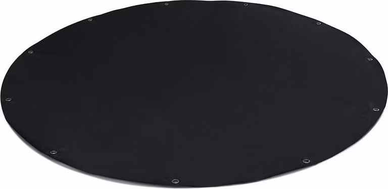 (600g/m²) Telone tondo per camion/Telo in PVC con occhielli da 20 mm (nero RAL9005, 340 cm) Telo per piscina Telone per piscina Sottostrato per piscina Telone protettivo per piscina