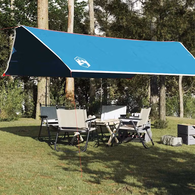 Telone da campeggio impermeabile vidaXL in poliestere blu L: 500 cm, P: 294 cm