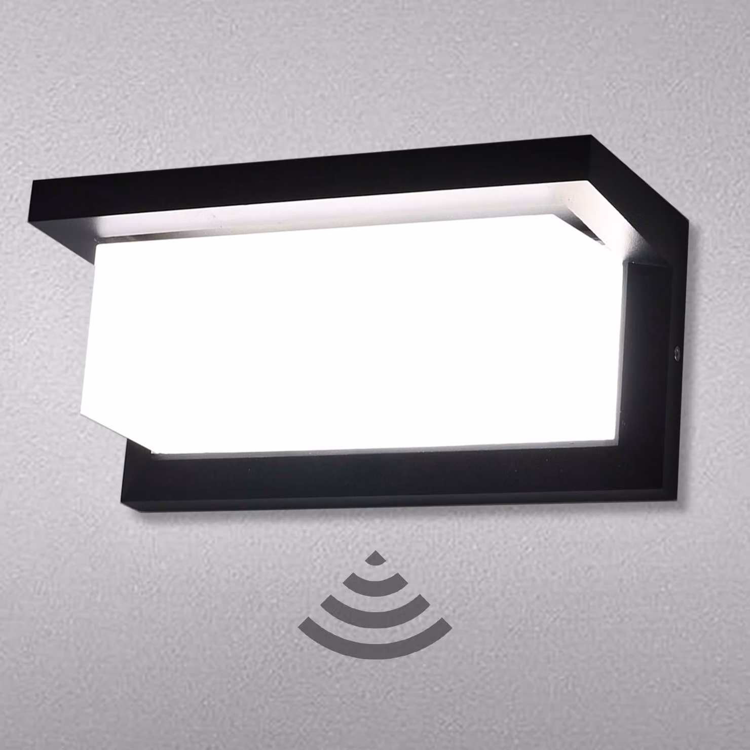 Lampada da parete esterna a LED, 18W, con sensore di movimento, 6000K, grado di protezione IP65