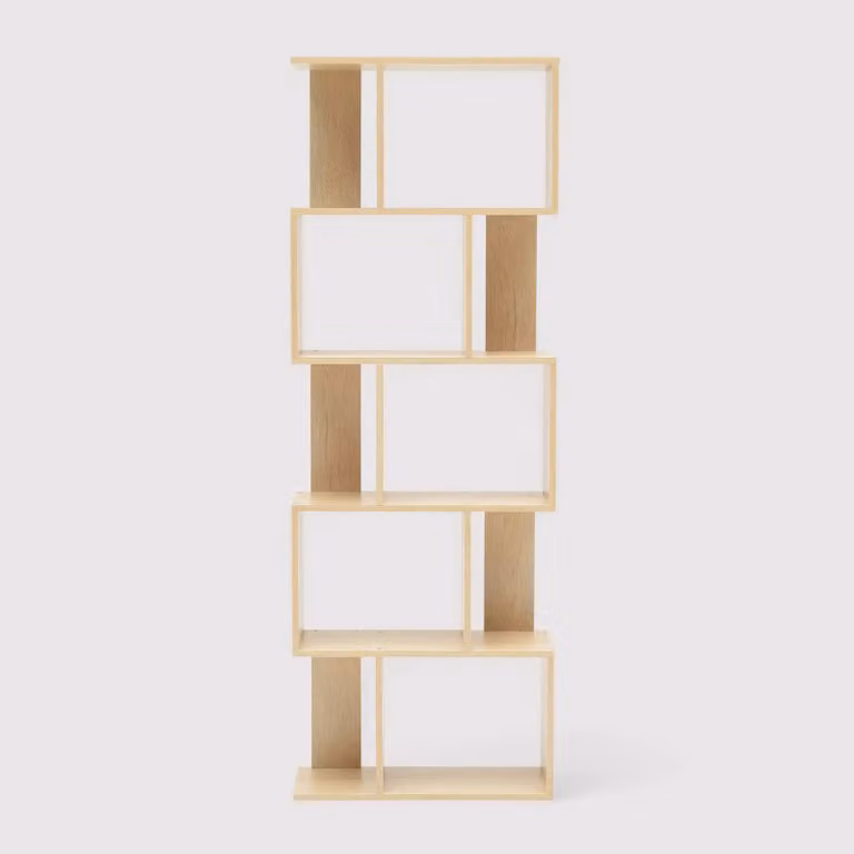Scirpus - Libreria color rovere chiaro con 5 scaffali