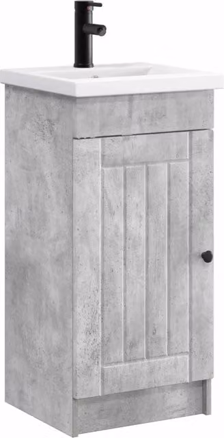 Mobile da bagno con Lavabo | Armadio Lavabo Grigio Cemento 42 x 40 x 84,5 cm