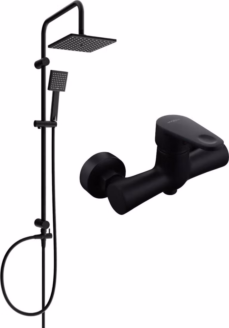 Mexen Tord set doccia esterno con soffione e batteria doccia Kama, nero - 72540200-70